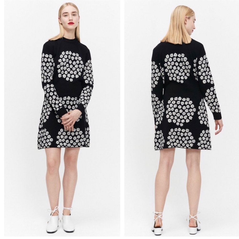 Marimekko Vuolas Puketti Knitted Merino Wool Dress Size XS NWT - Picture 15 of 15